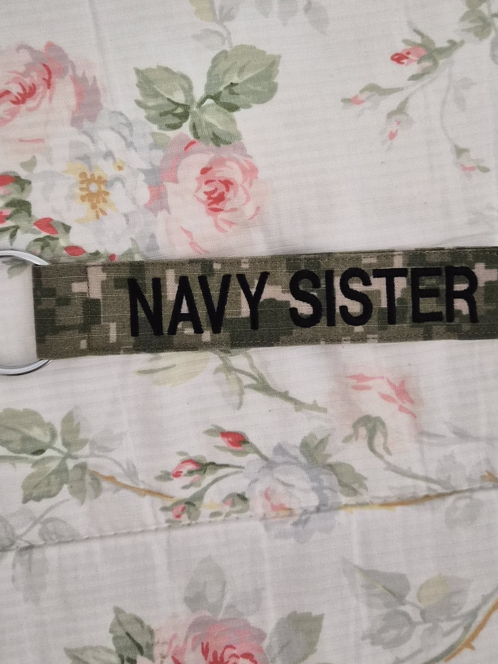 NAVY SISTER Camouflage Keychain Wristlet